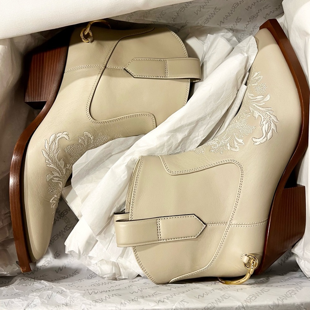 NWT✨Zimmermann Duncan Low Boots 45 | Bone | EU 39